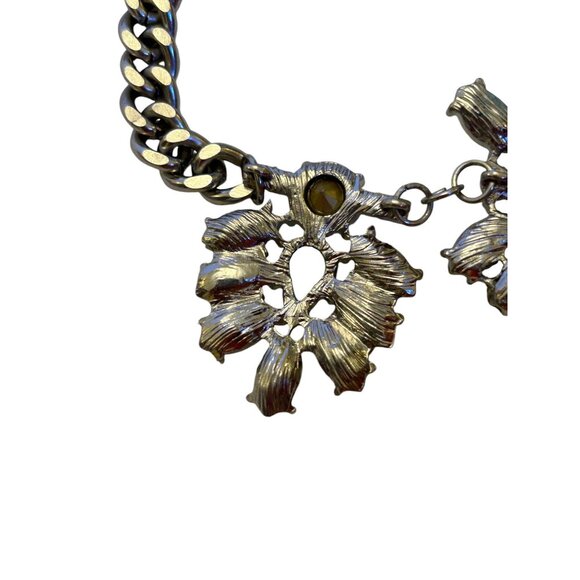 American Eagle Statement Necklace With Crystal & Turquoise Accents - Picture 12 of 16